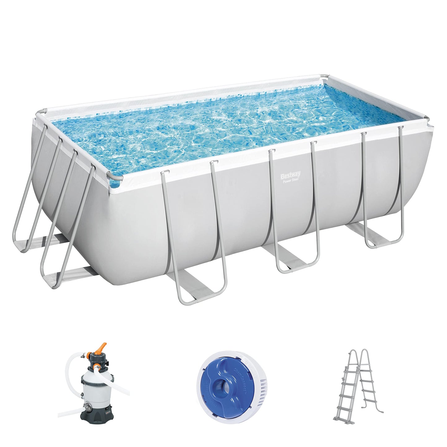 Bestway Power Steel Rectangular Pool Set 404 x 201 x 100 cm