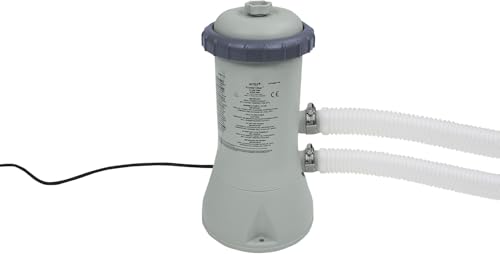 Intex Rectangular Frame Pool -Aufstellpool - 300 x 200 x 75 cm & Krystal Clear Cartridge Filter Pump - Pool Kartuschenfilteranlage - 900 L/H