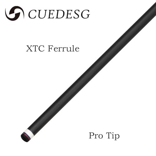 Carbon Fiber Pool Cue Stick 10.5mm/11.8mm/12.5mm,Low Deflection Pool Stick with Rare Wood Butt,Professional Cue Stick with Box Case