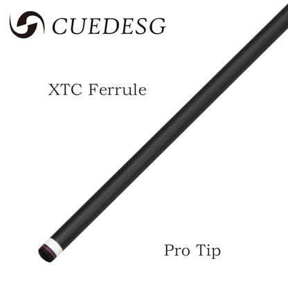Carbon Fiber Pool Cue Stick 10.5mm/11.8mm/12.5mm,Low Deflection Pool Stick with Rare Wood Butt,Professional Cue Stick with Box Case