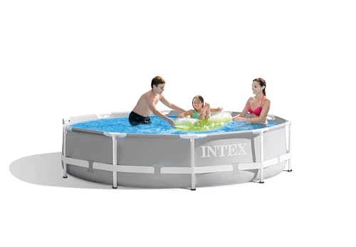 Intex Frame Pool Set Prisma Rondo Ø 305 x 76 cm, oberirdischer Pool, blau / weiß, 28702GN