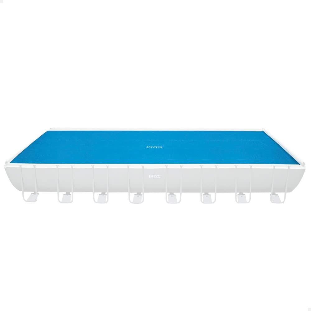 Intex 26374NP – Aufstellpool Ultra XTR Frame Rechteckig, Filterpumpe 10500 L/h, Leiter, Bodenplane und Abdeckplane, 54368 L, Stahl und PVC, Grau