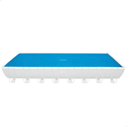 Intex 26374NP – Aufstellpool Ultra XTR Frame Rechteckig, Filterpumpe 10500 L/h, Leiter, Bodenplane und Abdeckplane, 54368 L, Stahl und PVC, Grau