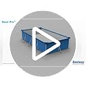 Bestway Frame Pool Deluxe Splash Jr. - Steel Pro, 259 x 170 x 61 cm, blau