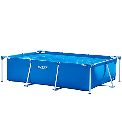 Intex Rectangular Frame Pool - Aufstellpool - 260 x 160 x 65 cm & Krystal Clear Cartridge Filter Pump - Pool Kartuschenfilteranlage - 900 L/H