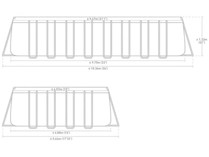 Intex 32FT X 16FT X 52IN Ultra XTR Rectangular Pool Set
