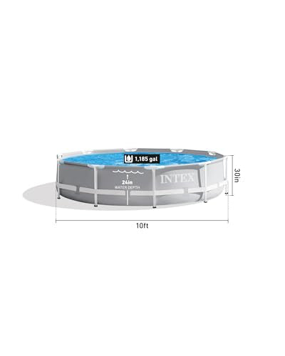 Intex Frame Pool Set Prisma Rondo Ø 305 x 76 cm, oberirdischer Pool, blau / weiß, 28702GN