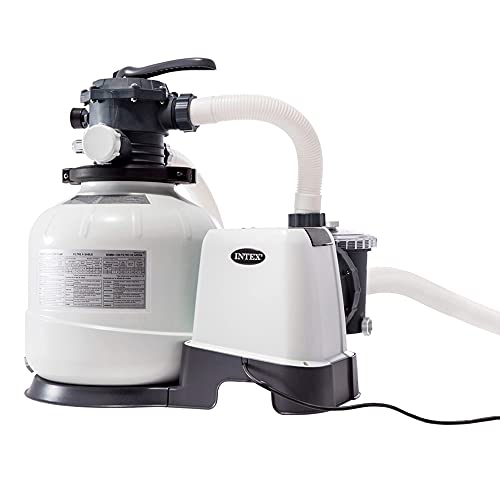 Intex 26374NP – Aufstellpool Ultra XTR Frame Rechteckig, Filterpumpe 10500 L/h, Leiter, Bodenplane und Abdeckplane, 54368 L, Stahl und PVC, Grau