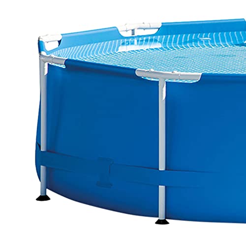 Intex 10 Foot x 30 Inch Round Metal Frame Backyard Above Ground Swimming Pool