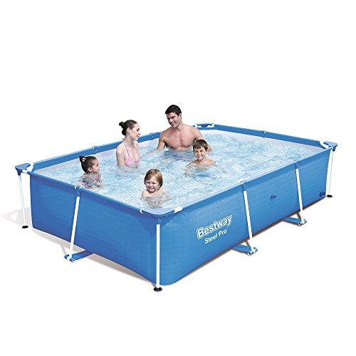 Bestway Frame Pool Deluxe Splash Jr. - Steel Pro, 259 x 170 x 61 cm, blau