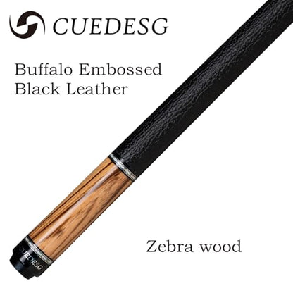 Carbon Fiber Pool Cue Stick 10.5mm/11.8mm/12.5mm,Low Deflection Pool Stick with Rare Wood Butt,Professional Cue Stick with Box Case