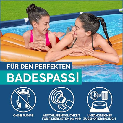 Bestway Steel Pro Frame Pool ohne Pumpe 400 x 211 x 81 cm , blau, eckig