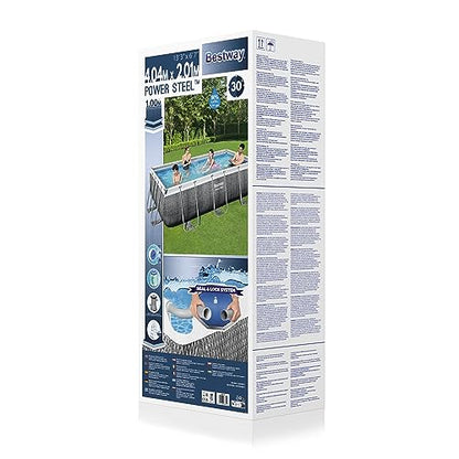 Bestway Power Steel Rectangular Pool Set 404 x 201 x 100 cm
