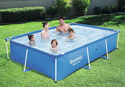 Bestway Frame Pool Deluxe Splash Jr. - Steel Pro, 259 x 170 x 61 cm, blau