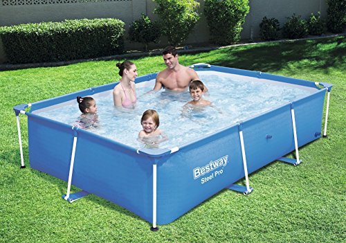 Bestway Frame Pool Deluxe Splash Jr. - Steel Pro, 259 x 170 x 61 cm, blau