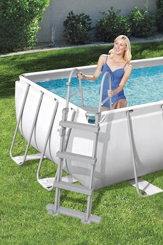 Freistehender Pool, 404 x 201 x 100 cm, Bestway Rechteckig, Power Steel Rohrpool