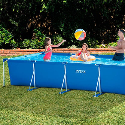 Intex Rectangular Frame Pool - Aufstellpool - 450 x 220 x 84 cm & Steinbach Filteranlage Active Balls+, Umwälzleistung 3,8 m³/h, Anschluss Ø 32/38