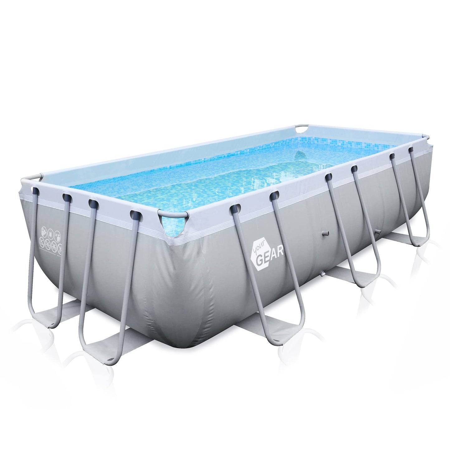 Bestway Power Steel Rectangular Pool Set 404 x 201 x 100 cm