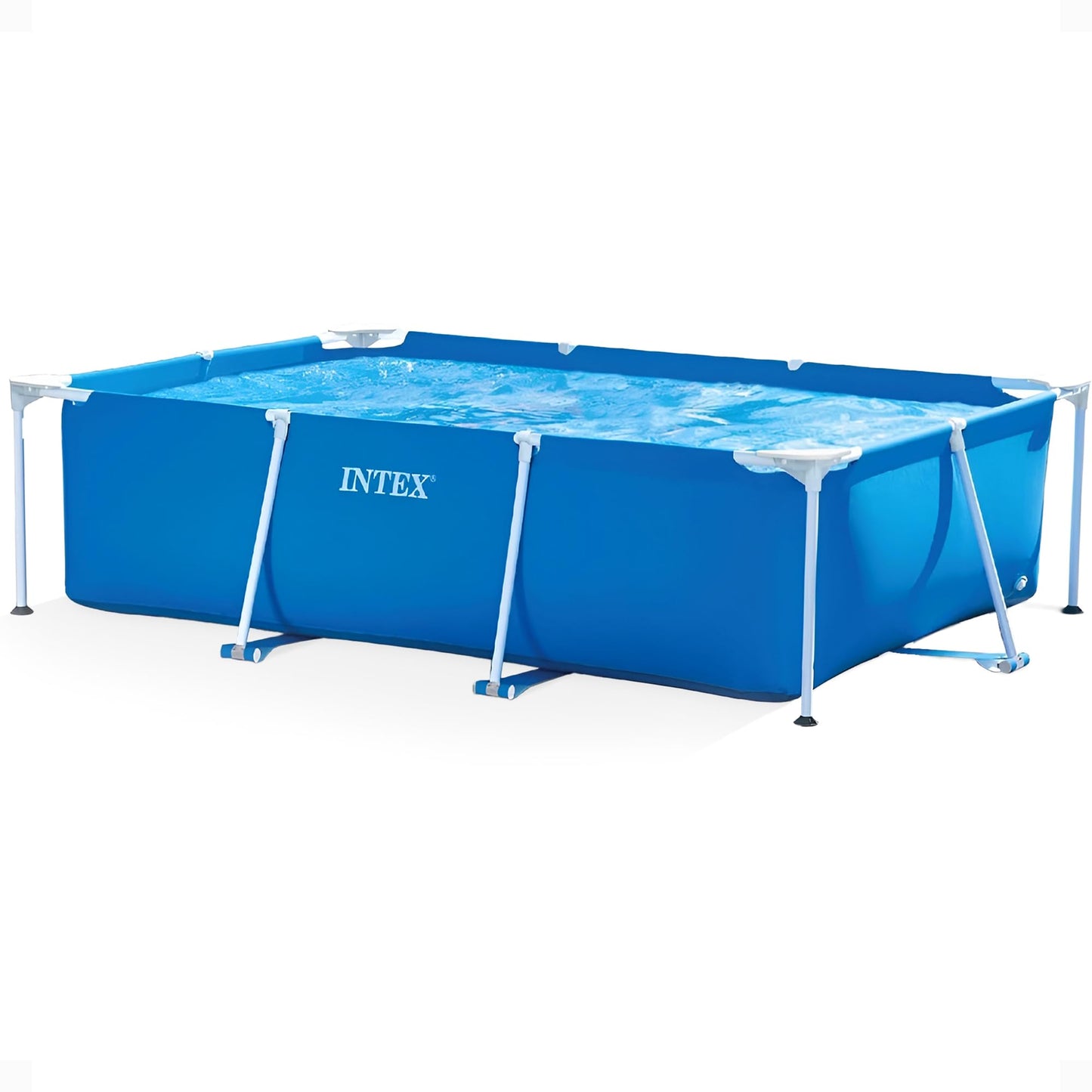 Intex 26374NP – Aufstellpool Ultra XTR Frame Rechteckig, Filterpumpe 10500 L/h, Leiter, Bodenplane und Abdeckplane, 54368 L, Stahl und PVC, Grau