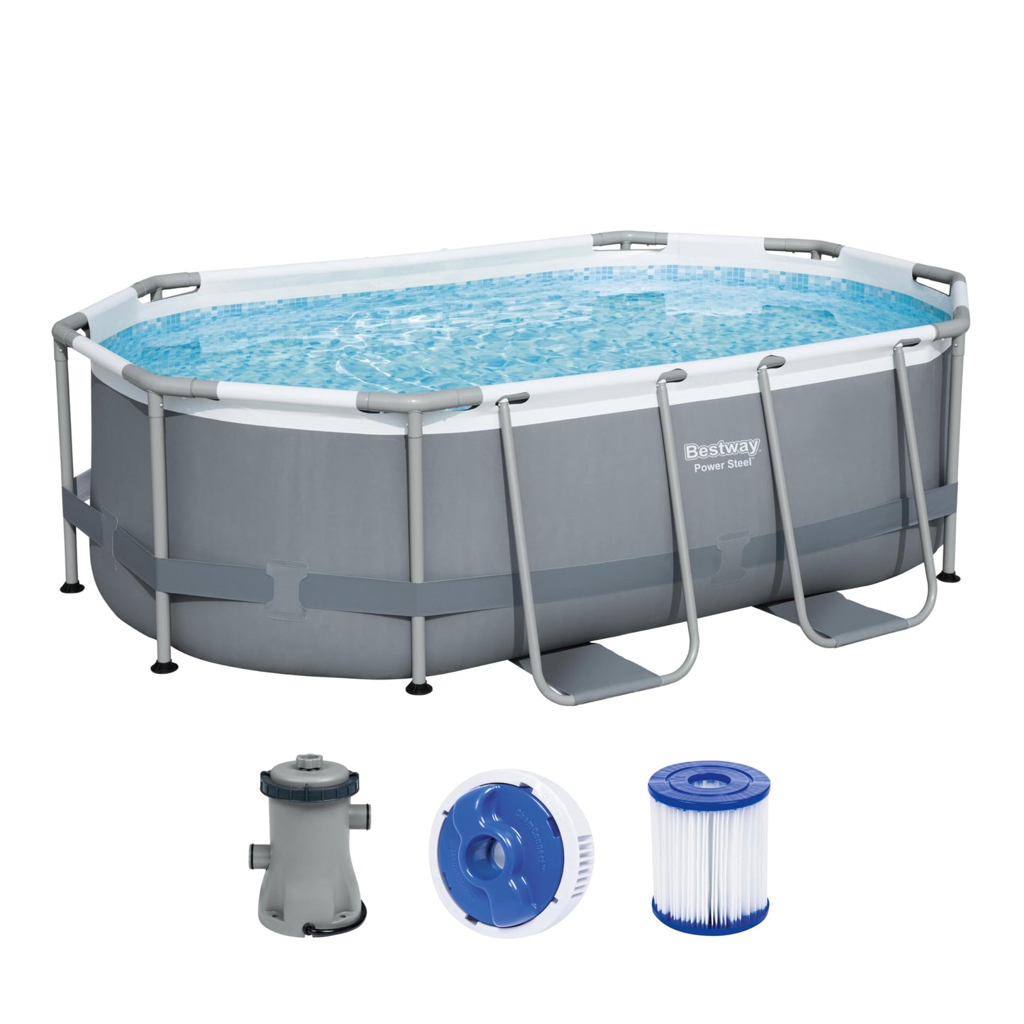 Bestway Power Steel Pools-Rechteck, Mehrfarbig