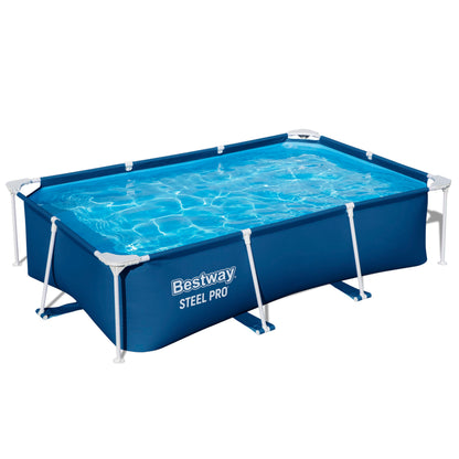 Bestway Frame Pool Deluxe Splash Jr. - Steel Pro, 259 x 170 x 61 cm, blau