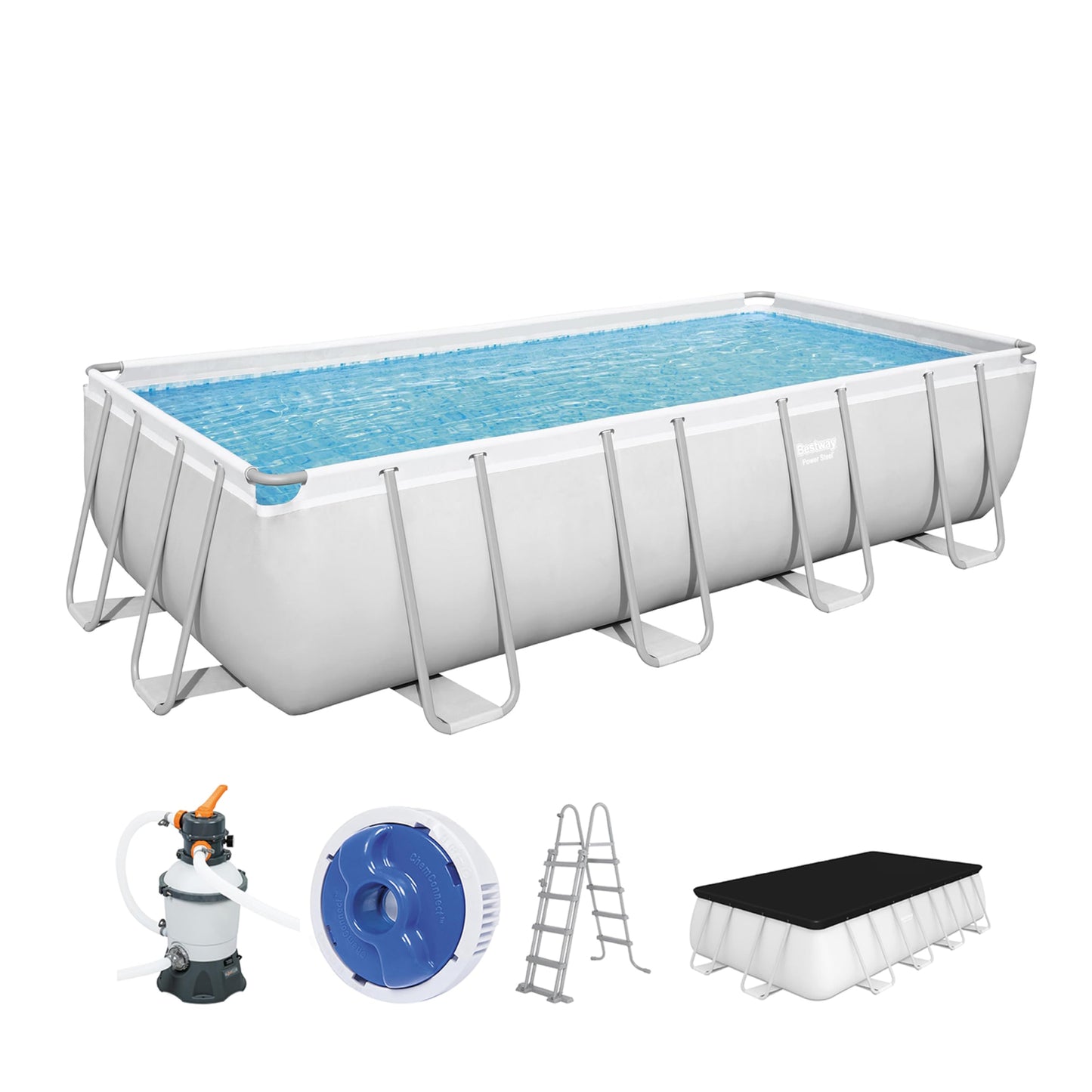 Bestway Power Steel Rectangular Pool Set 404 x 201 x 100 cm
