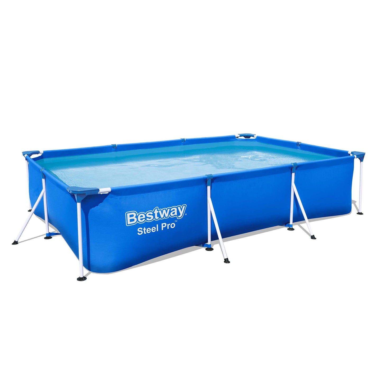 Bestway Steel Pro Frame Pool ohne Pumpe 400 x 211 x 81 cm , blau, eckig